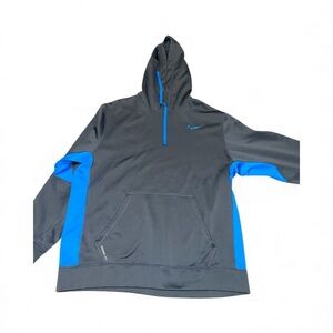 Nike Therma-Fit Hoodie in Dark Gray and Bright Blue